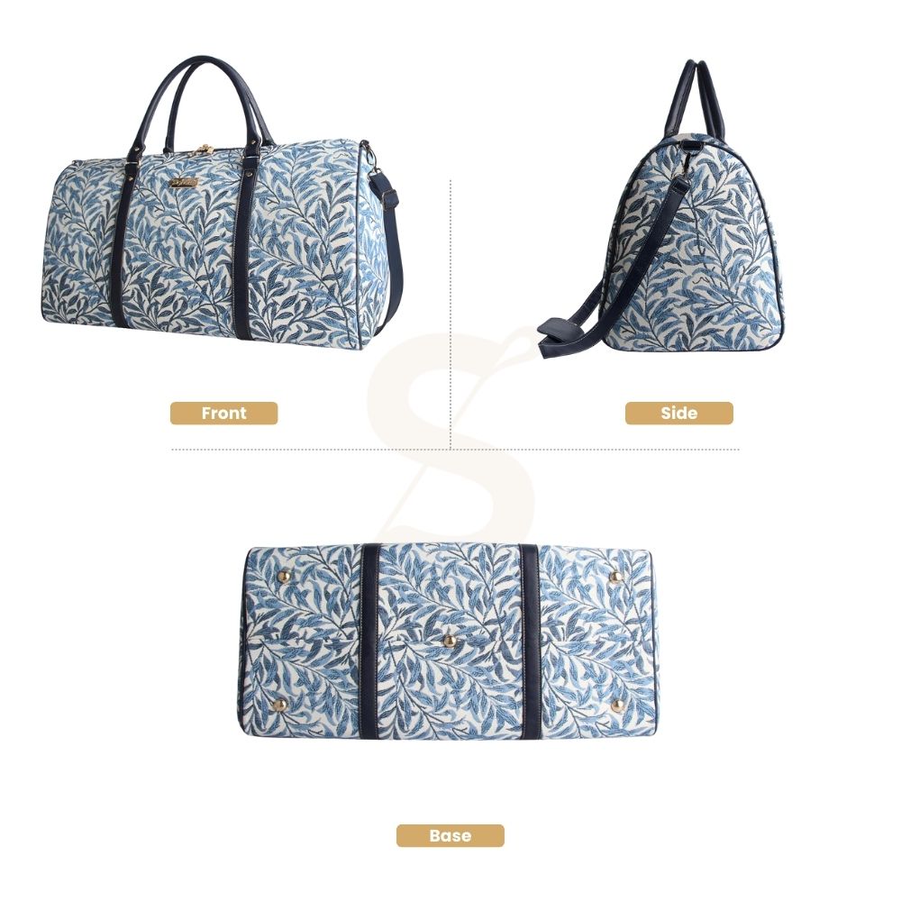 William Morris Willow Bough Blue Floral Big Holdall/Duffel Bag