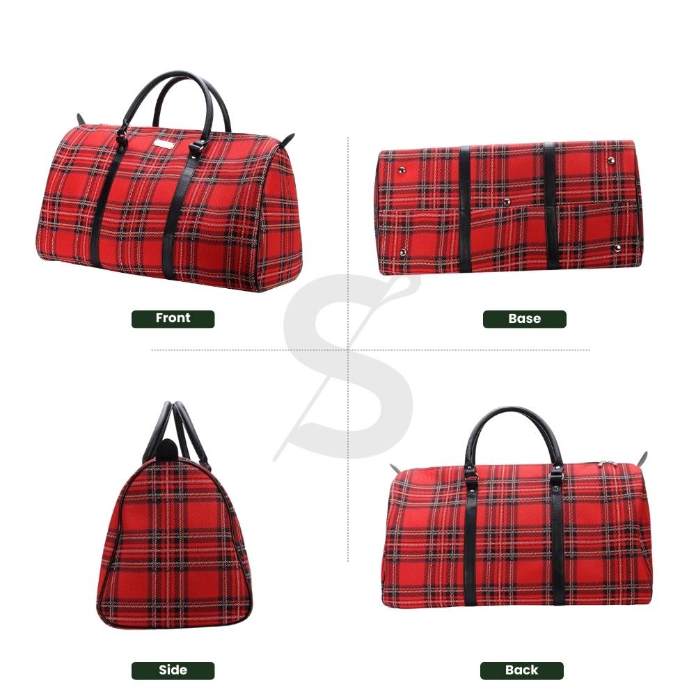 Royal Stewart Tartan Red Big Holdall/Duffel Bag
