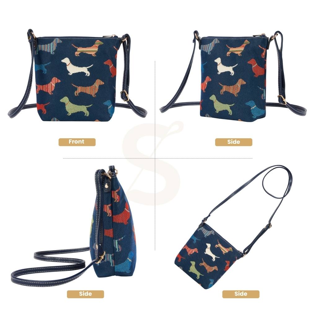 Dachshund Blue Sling Bag