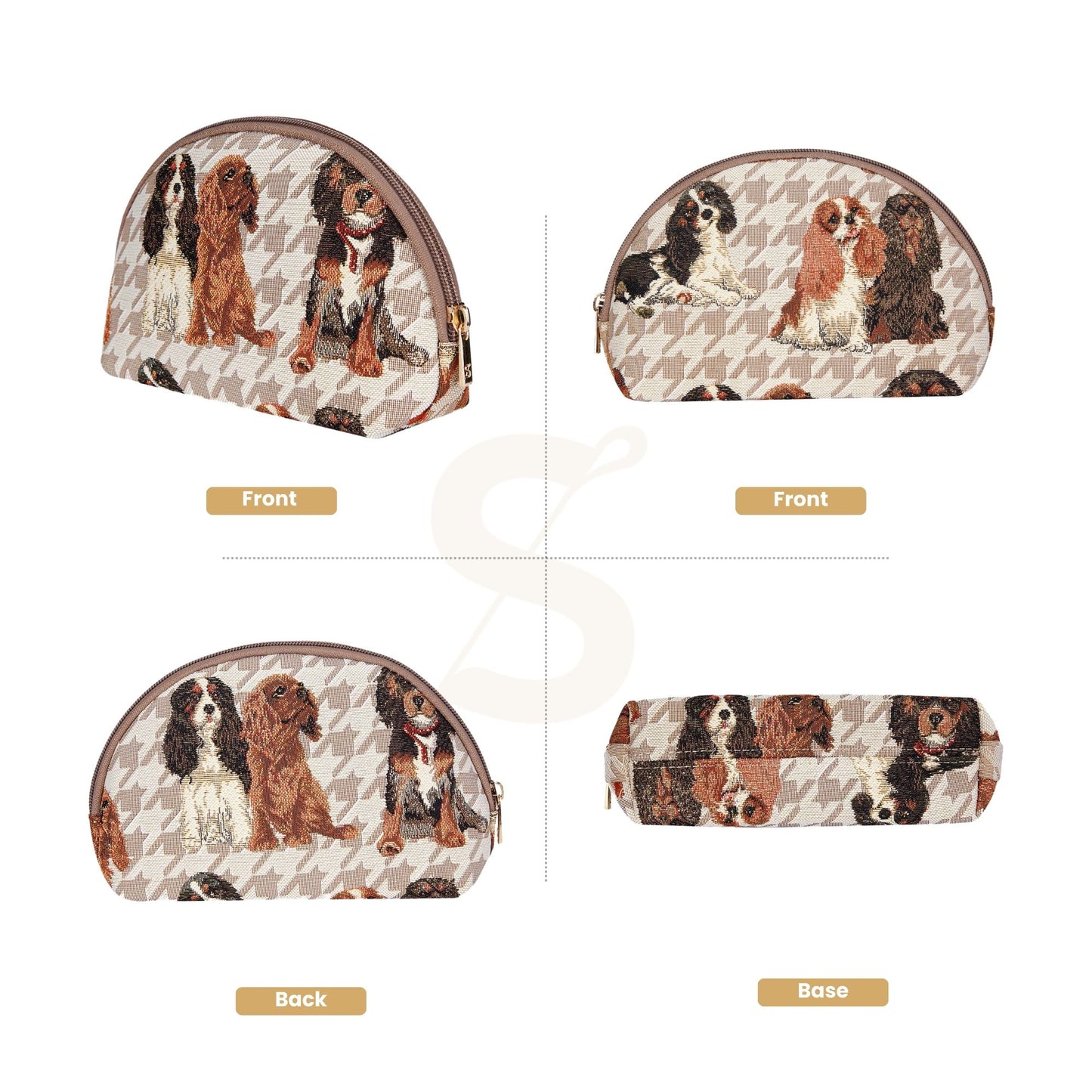 King Charles Cavalier Spaniel Dog Cosmetic Make Up Bag