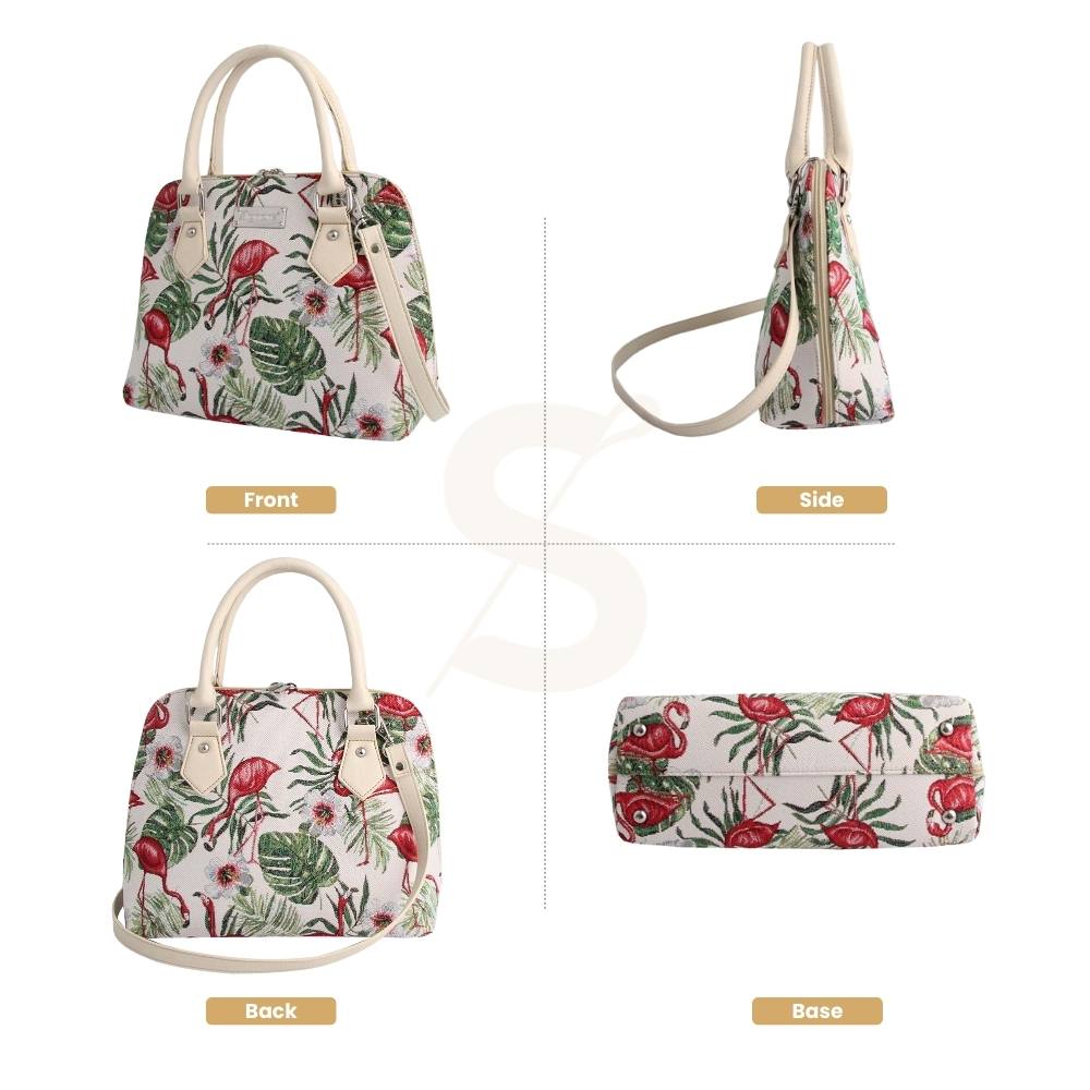 Flamingo Convertible Top Handle Purse Handbag