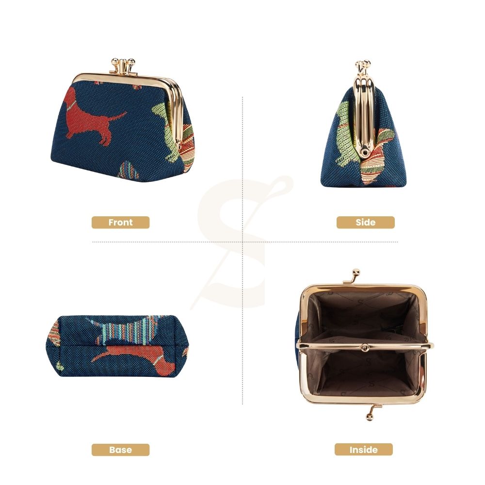 Dachshund Blue Frame Purse