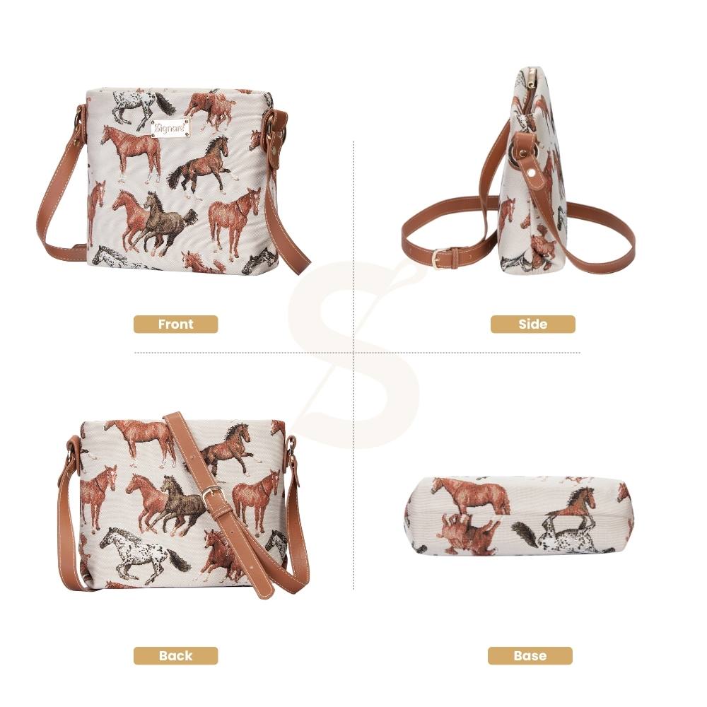 Running Horse Brown Crossbody Bag