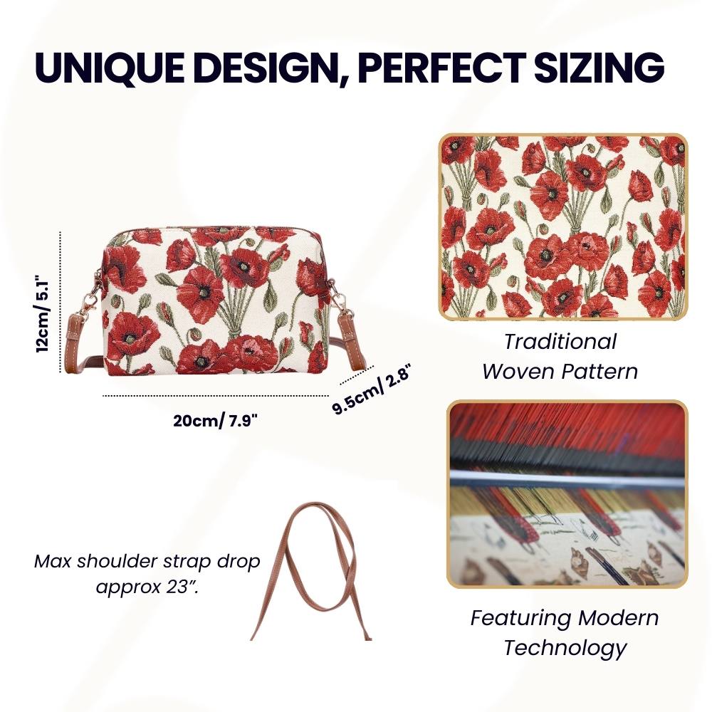 Poppy Red Hip Length Shoulder Bag