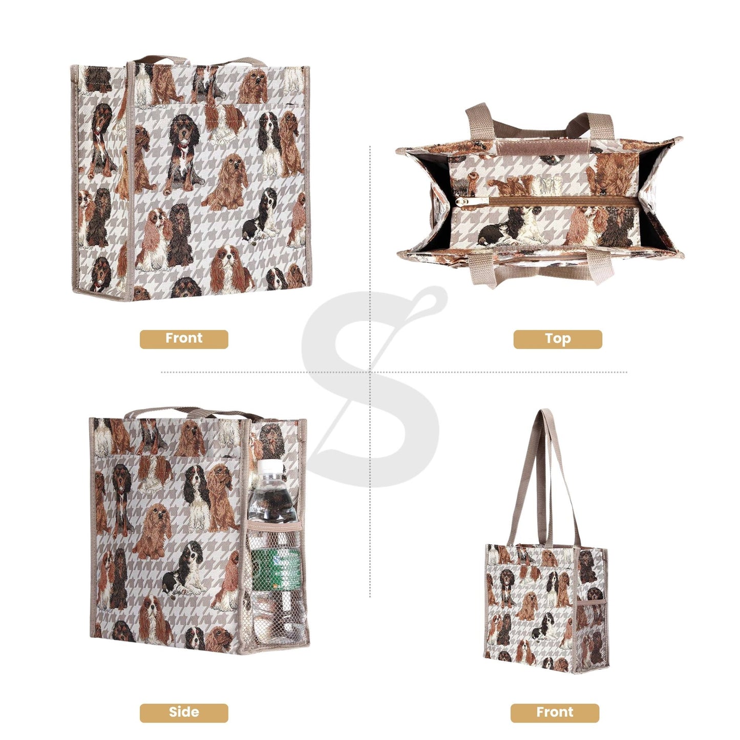 King Charles Cavalier Spaniel Dog Shopper Bag
