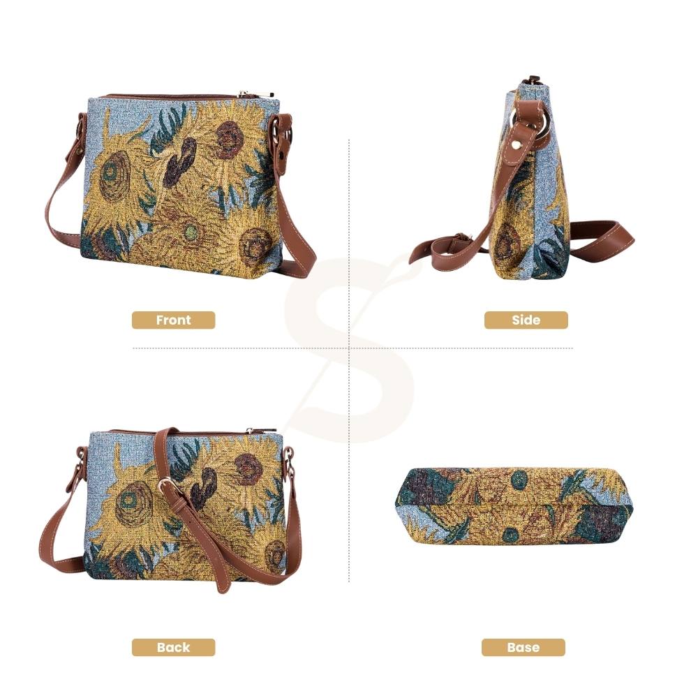 Van Gogh Sunflowers Crossbody Bag