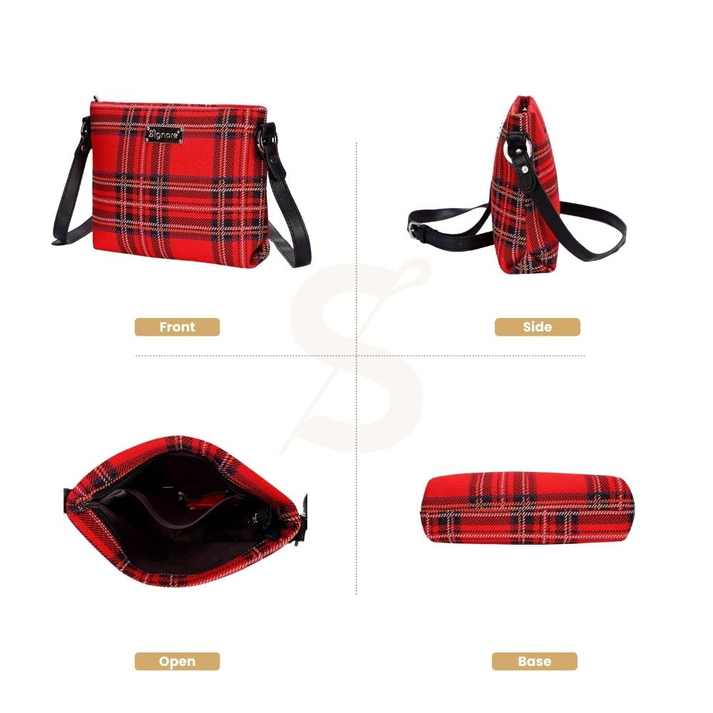 Royal Stewart Tartan Red Crossbody Bag