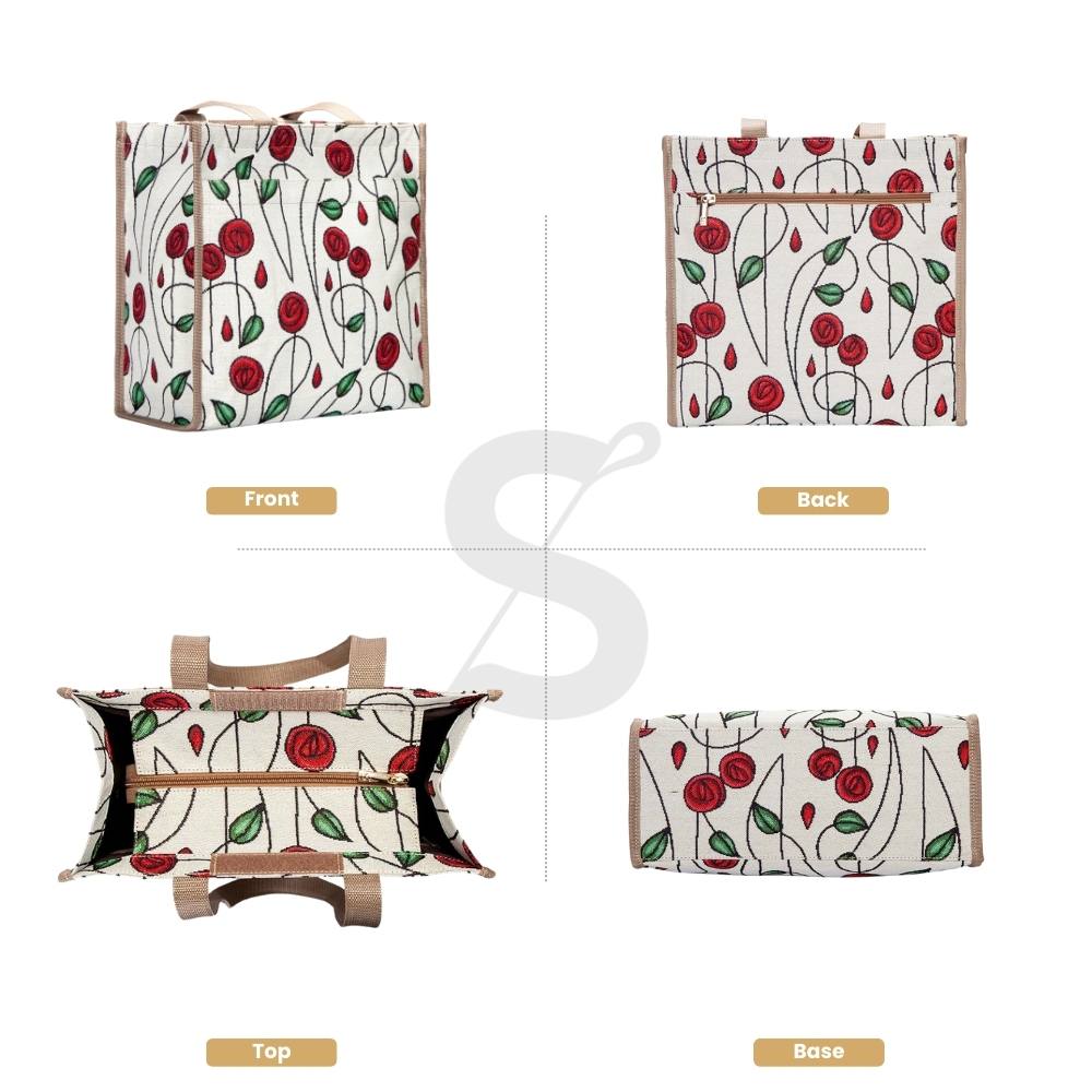 Rennie Mackintosh Simple Rose Shopper Bag