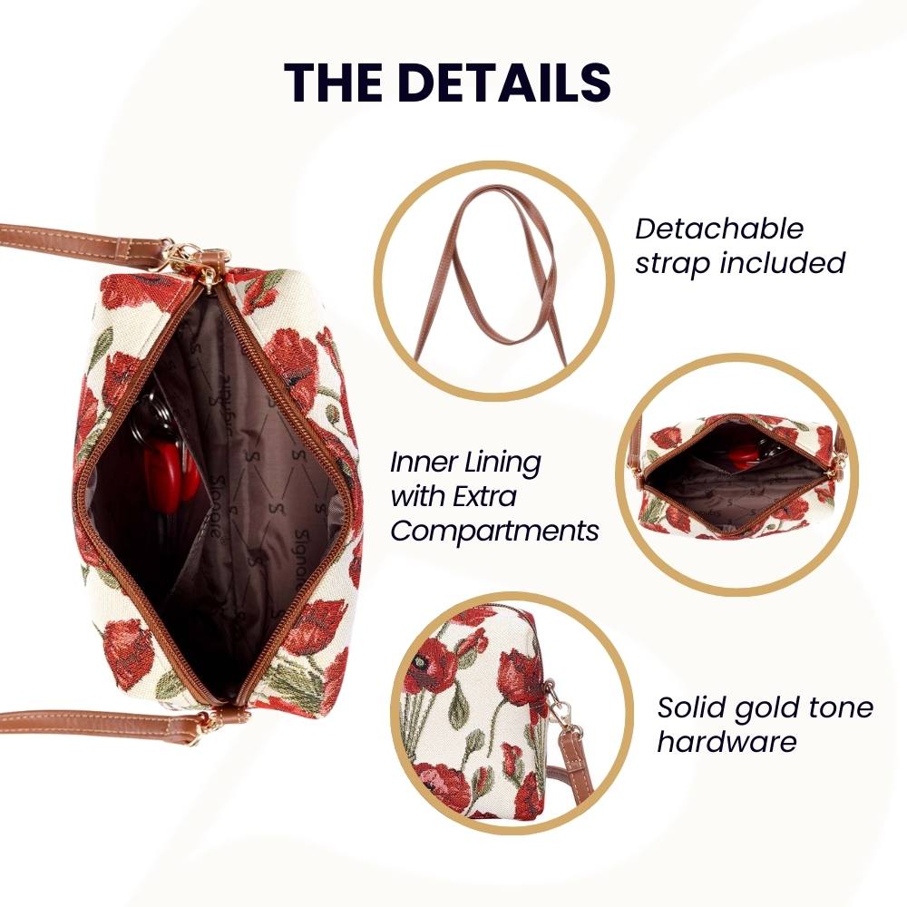 Poppy Red Hip Length Shoulder Bag