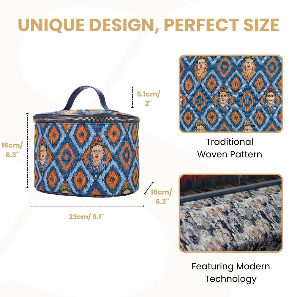 Frida Kahlo Icon Blue Toiletry Bag/ Toiletries Organizer