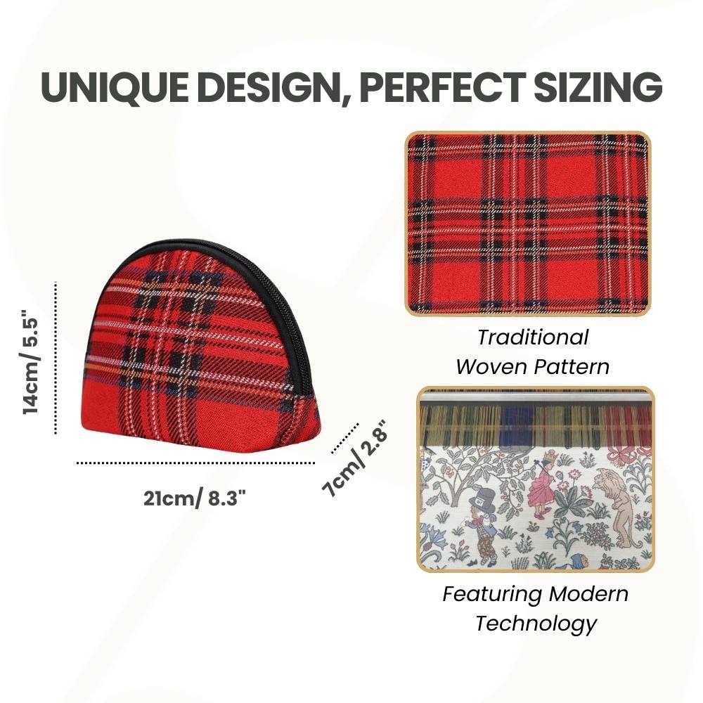 Royal Stewart Tartan Red Cosmetic Make Up Bag