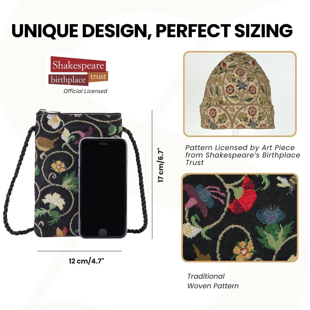 Jacobean Dream Black Smart Bag
