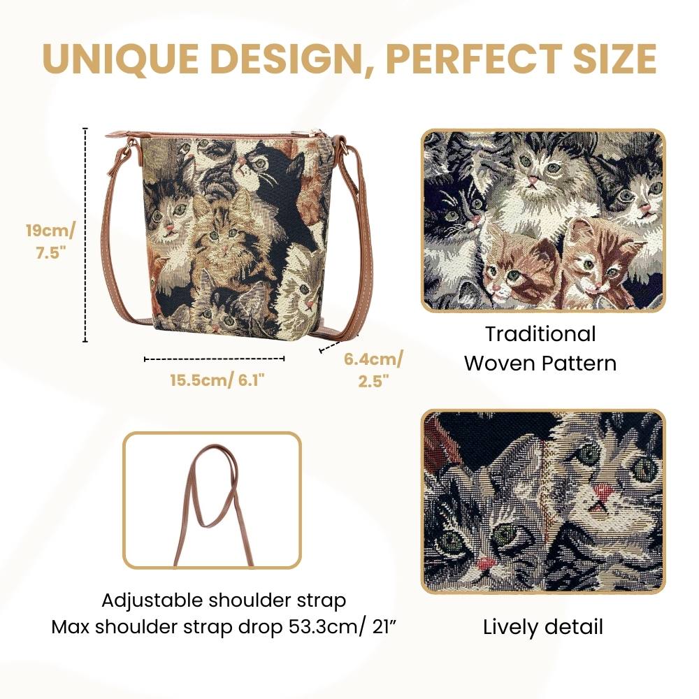 Cat Brown Sling Bag