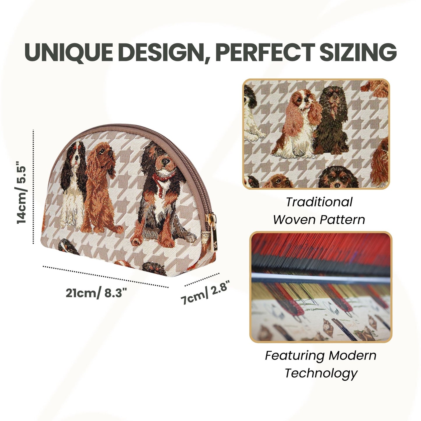 King Charles Cavalier Spaniel Dog Cosmetic Make Up Bag