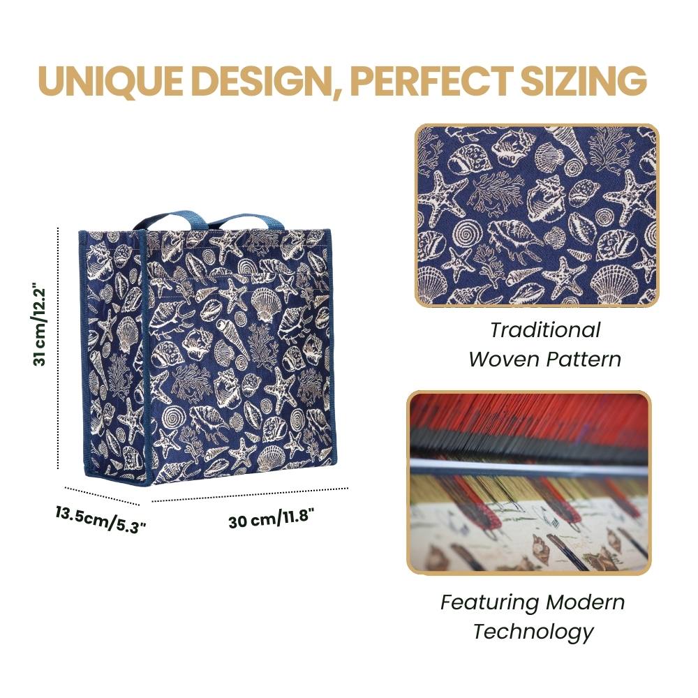 Sea Shell Blue Shopper Bag