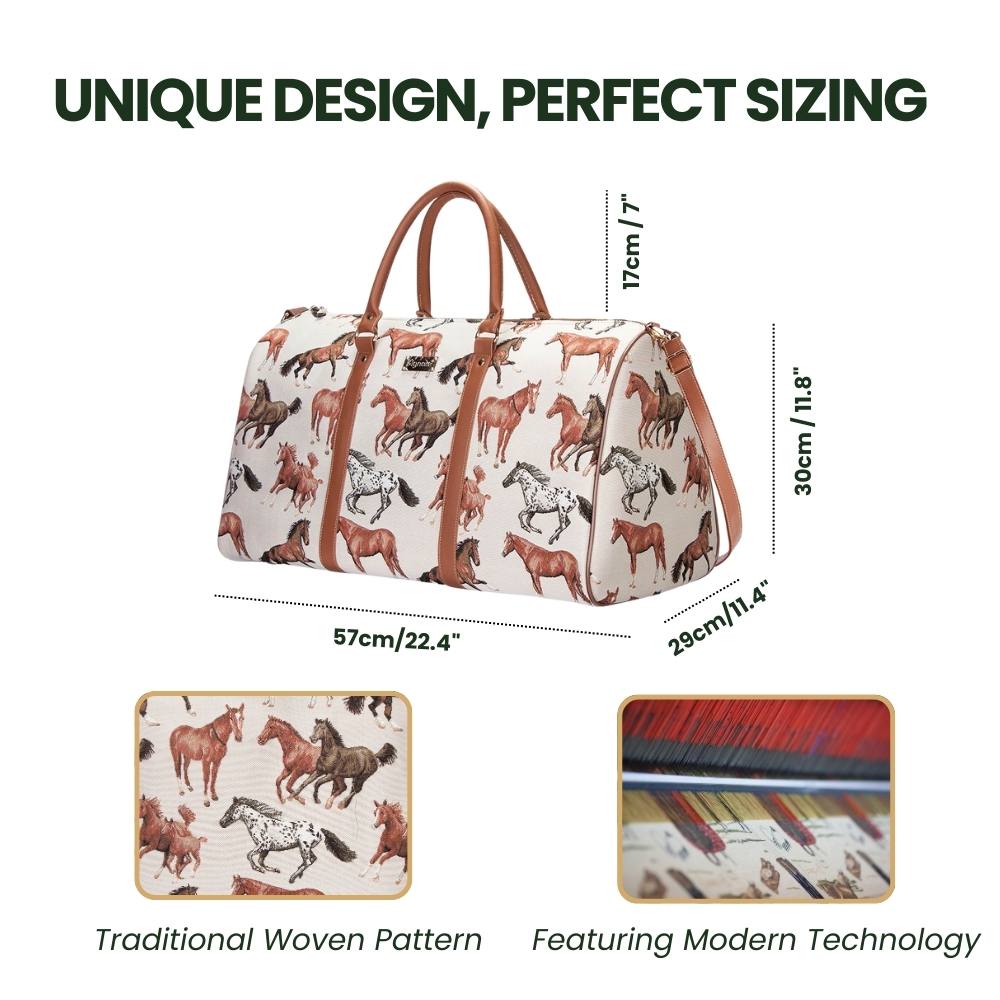 Running Horse Brown Big Holdall/Duffel Bag