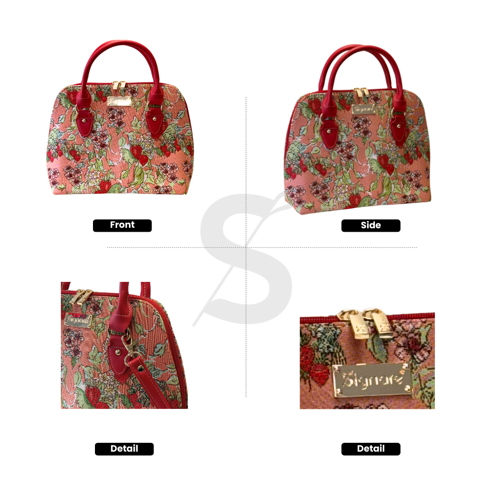 Wild Strawberry Convertible Top Handle Purse Handbag