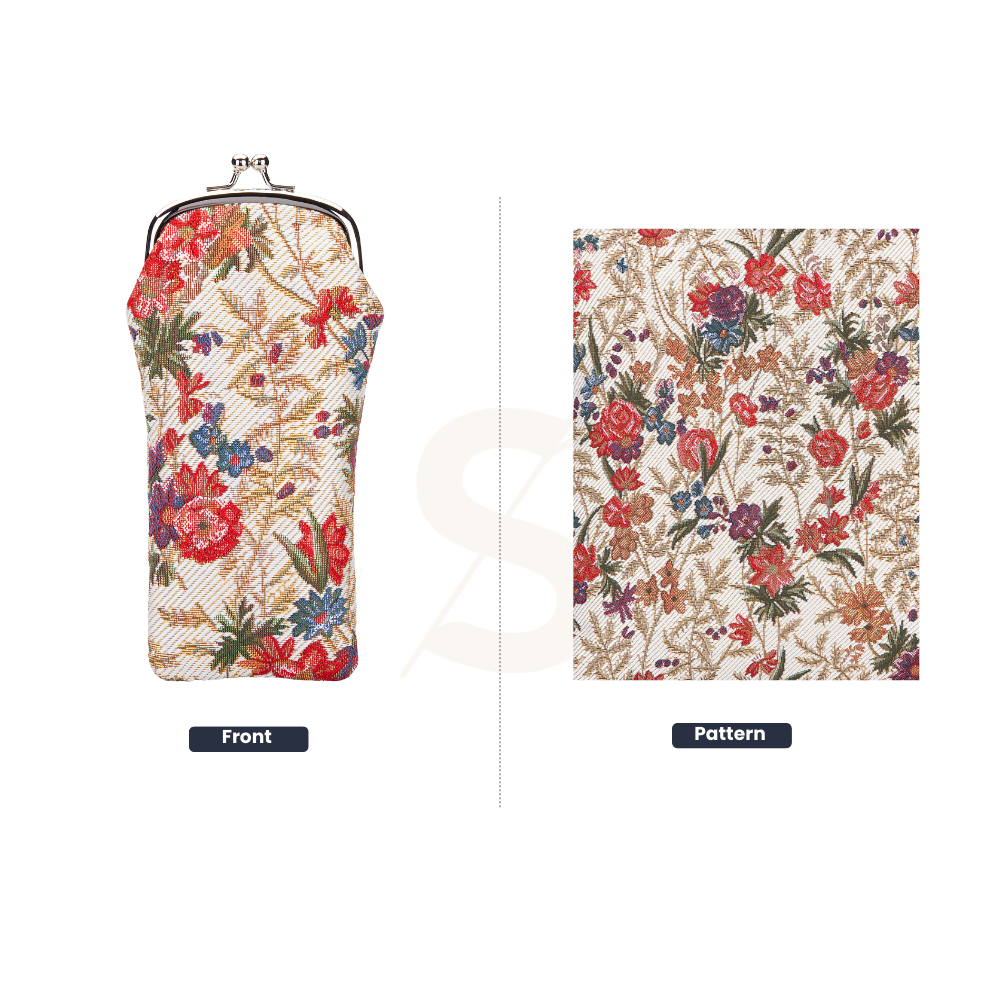 Flower Meadow Floral Glasses Pouch/ Case