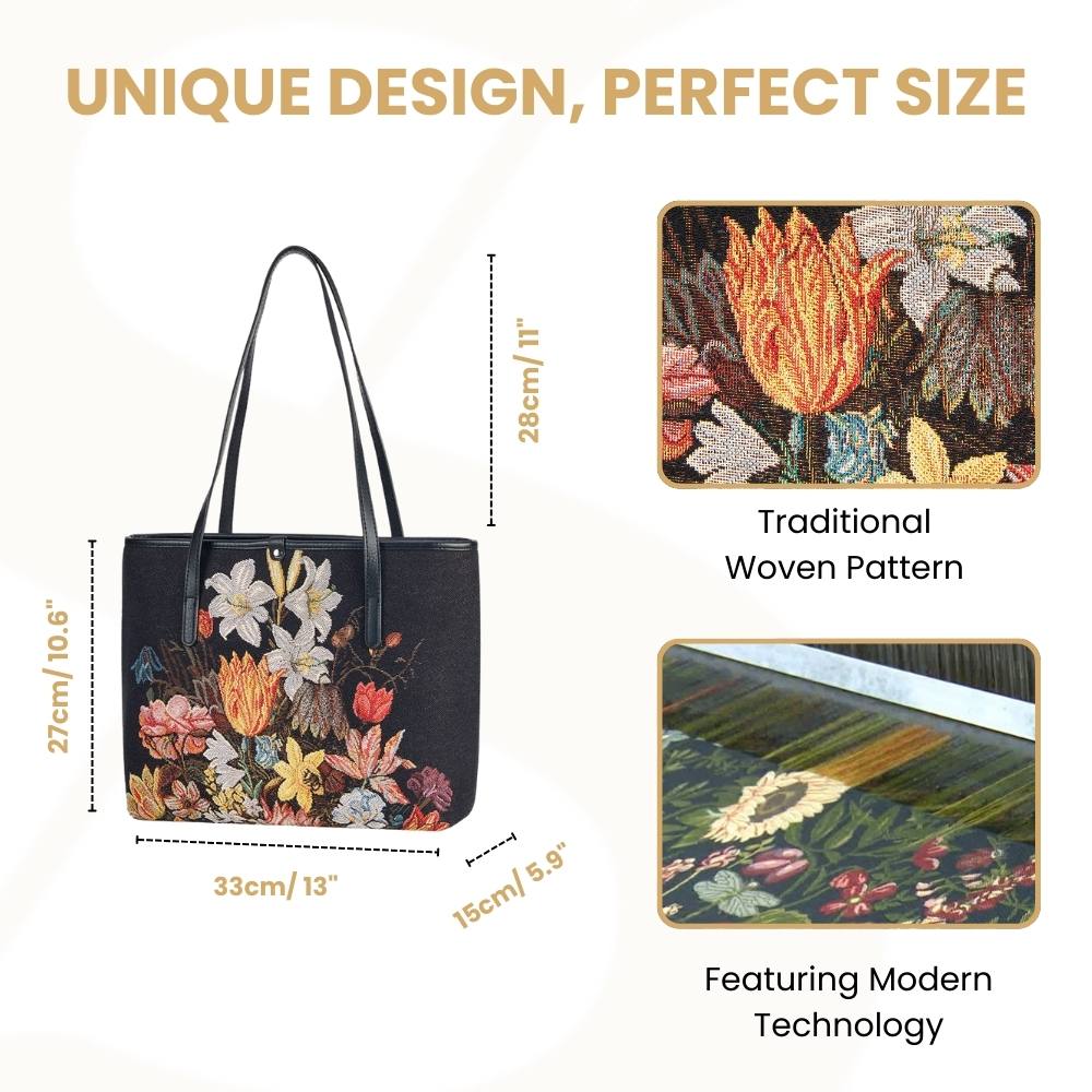 Ambrosius Bosschaert Still Life Shoulder Tote Bag