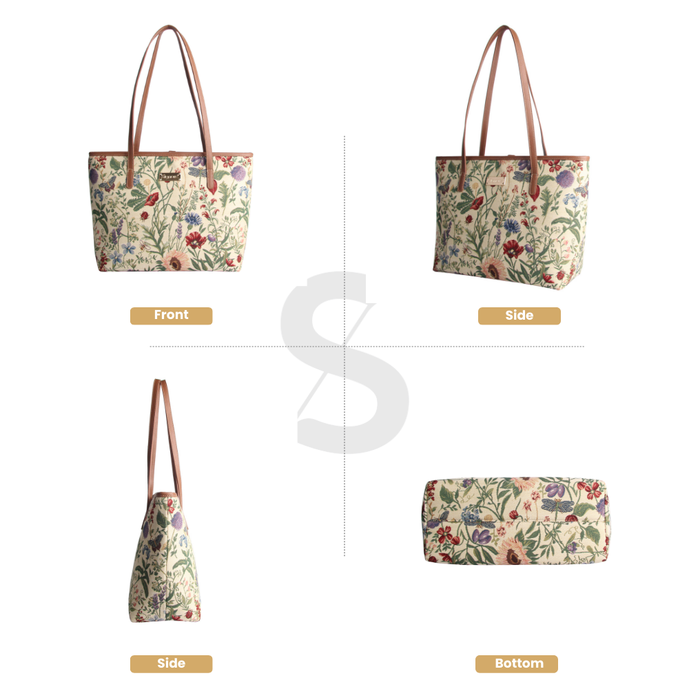 Morning Garden Shoulder Tote Bag