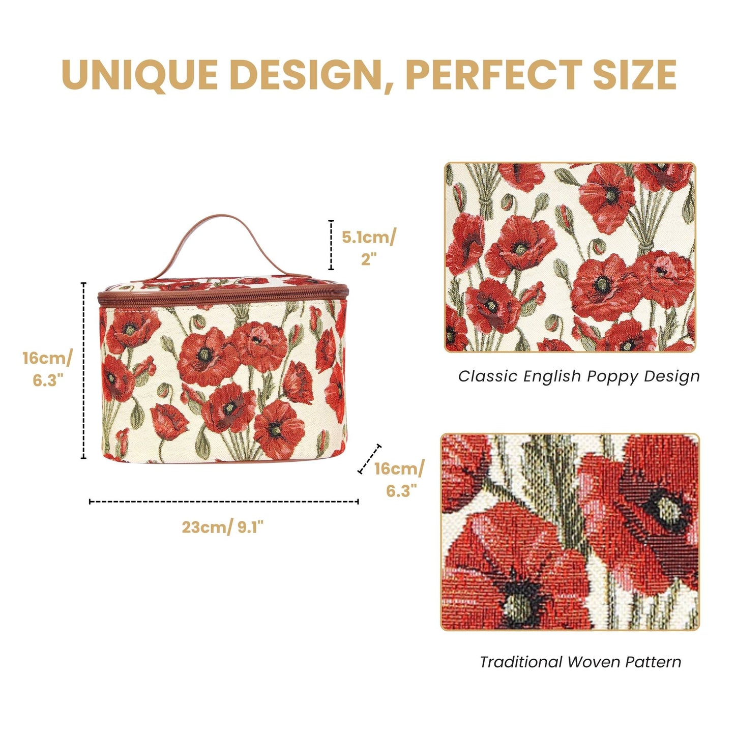 Poppy Red Toiletry Bag/ Toiletries Organizer