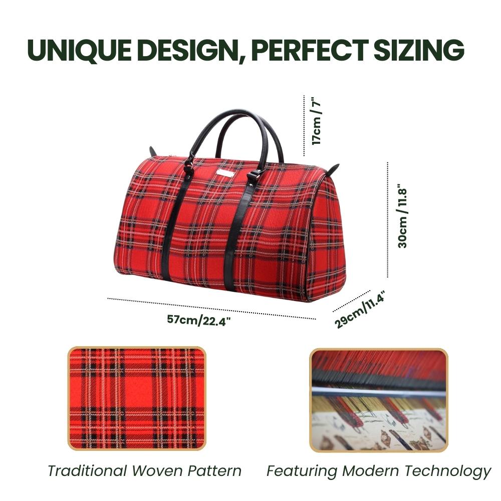 Royal Stewart Tartan Red Big Holdall/Duffel Bag