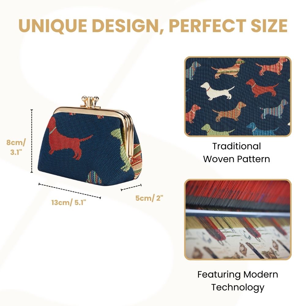 Dachshund Blue Frame Purse