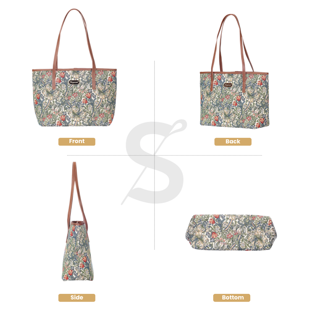 William Morris Golden Lily Shoulder Tote Bag