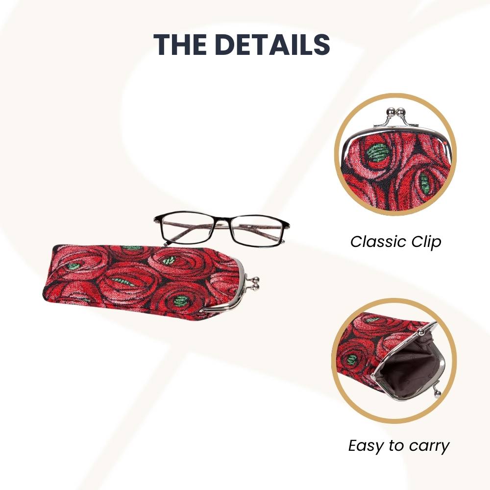 Rennie Mackintosh Rose And Teardrop Glasses Pouch/ Case