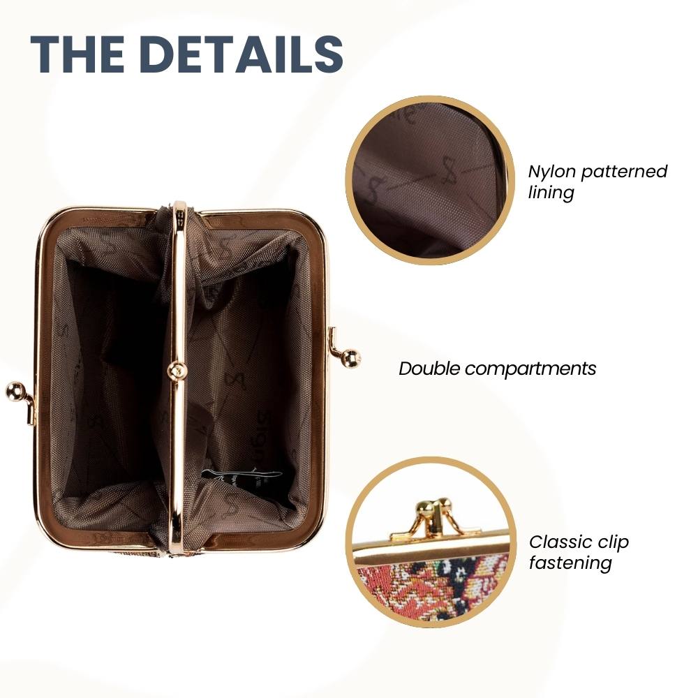 William Morris The Cray Coin Clasp Frame Purse Wallet