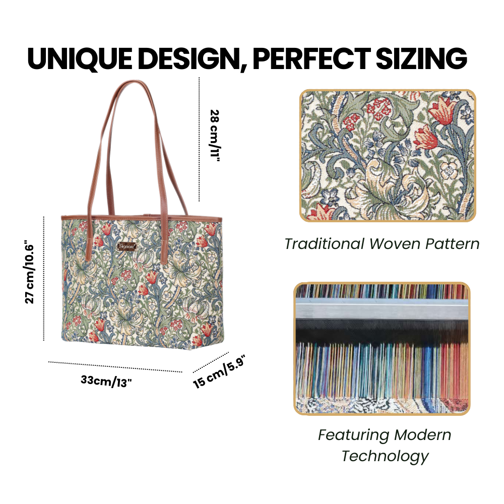 William Morris Golden Lily Shoulder Tote Bag