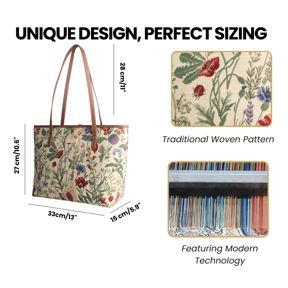 Morning Garden Shoulder Tote Bag