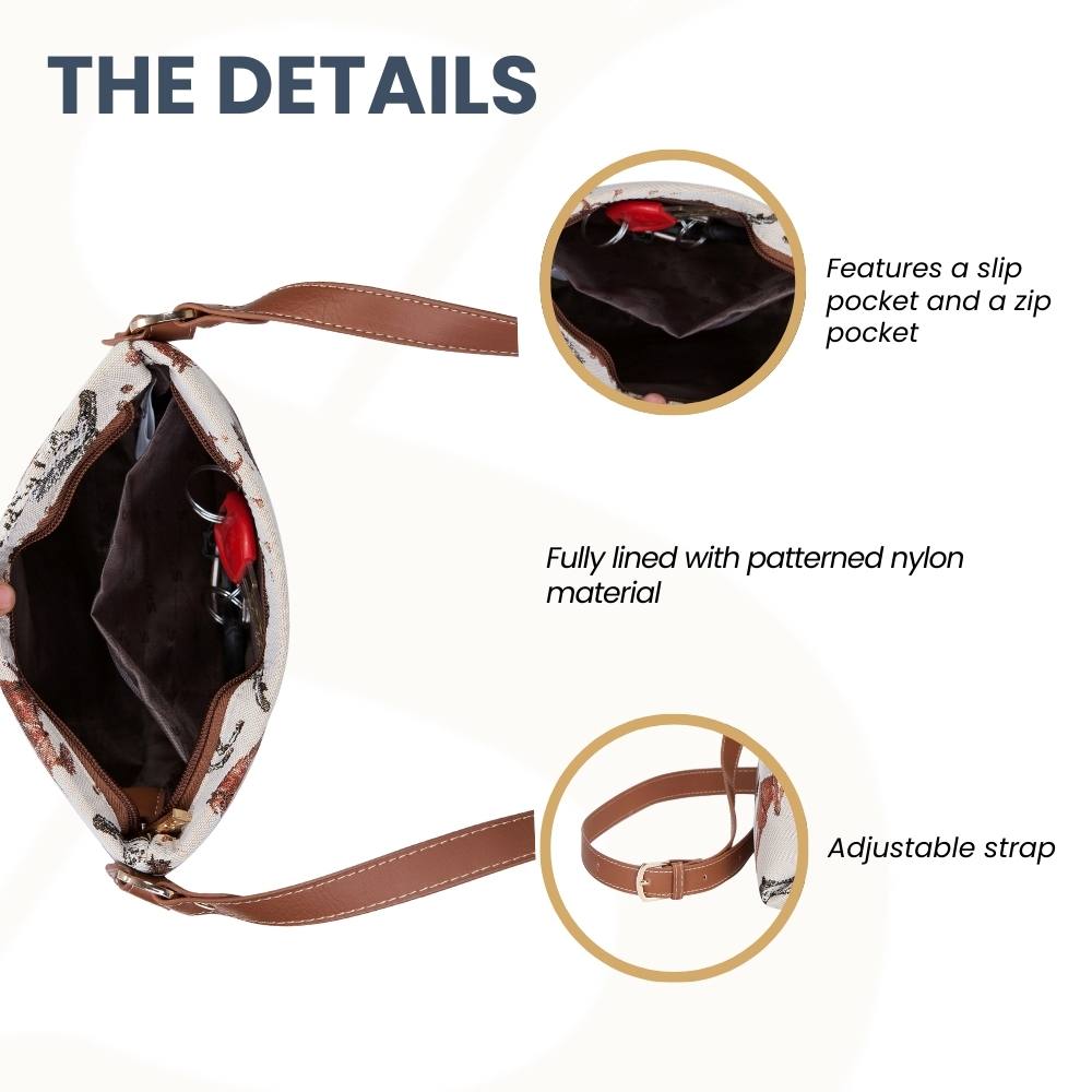 Running Horse Brown Crossbody Bag