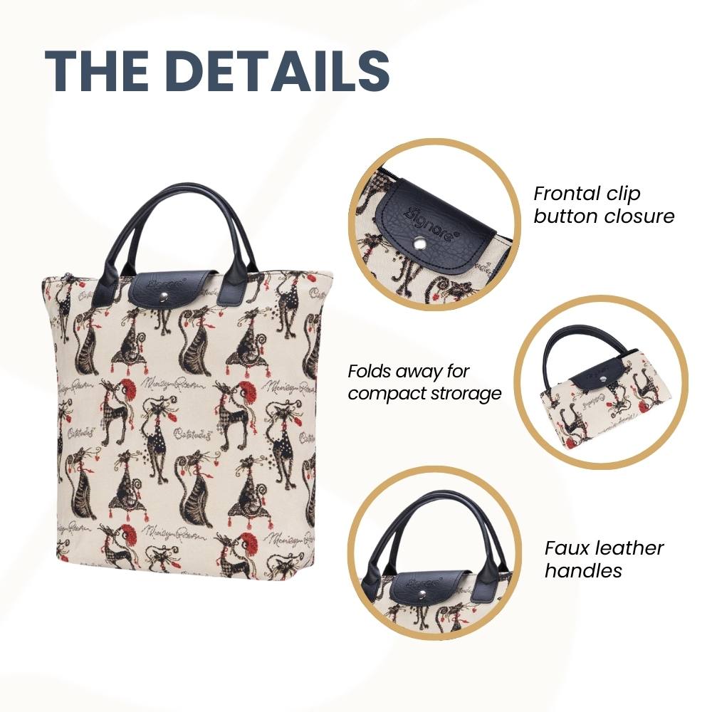 Marilyn Robertson Catitudes Foldaway Grocery Bag
