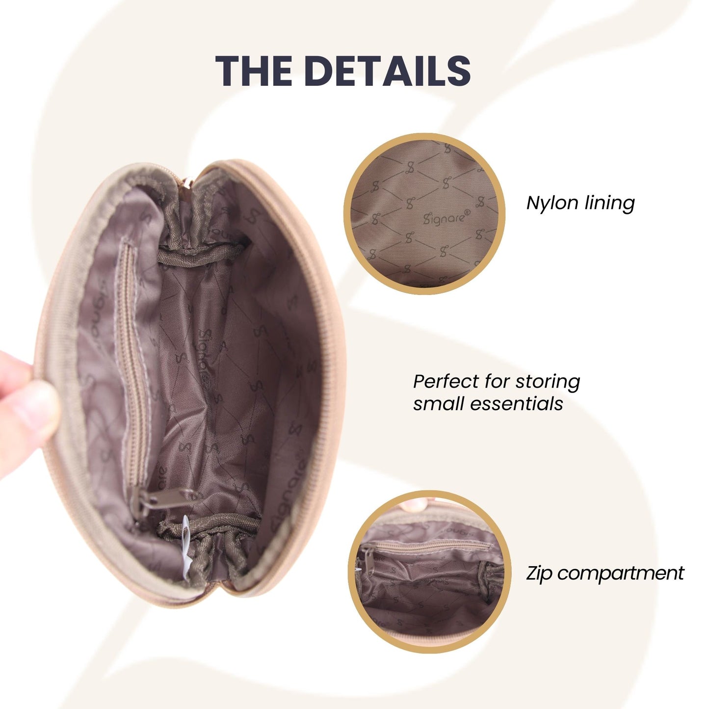 Cat Animal Design Brown Cosmetic Make Up Bag