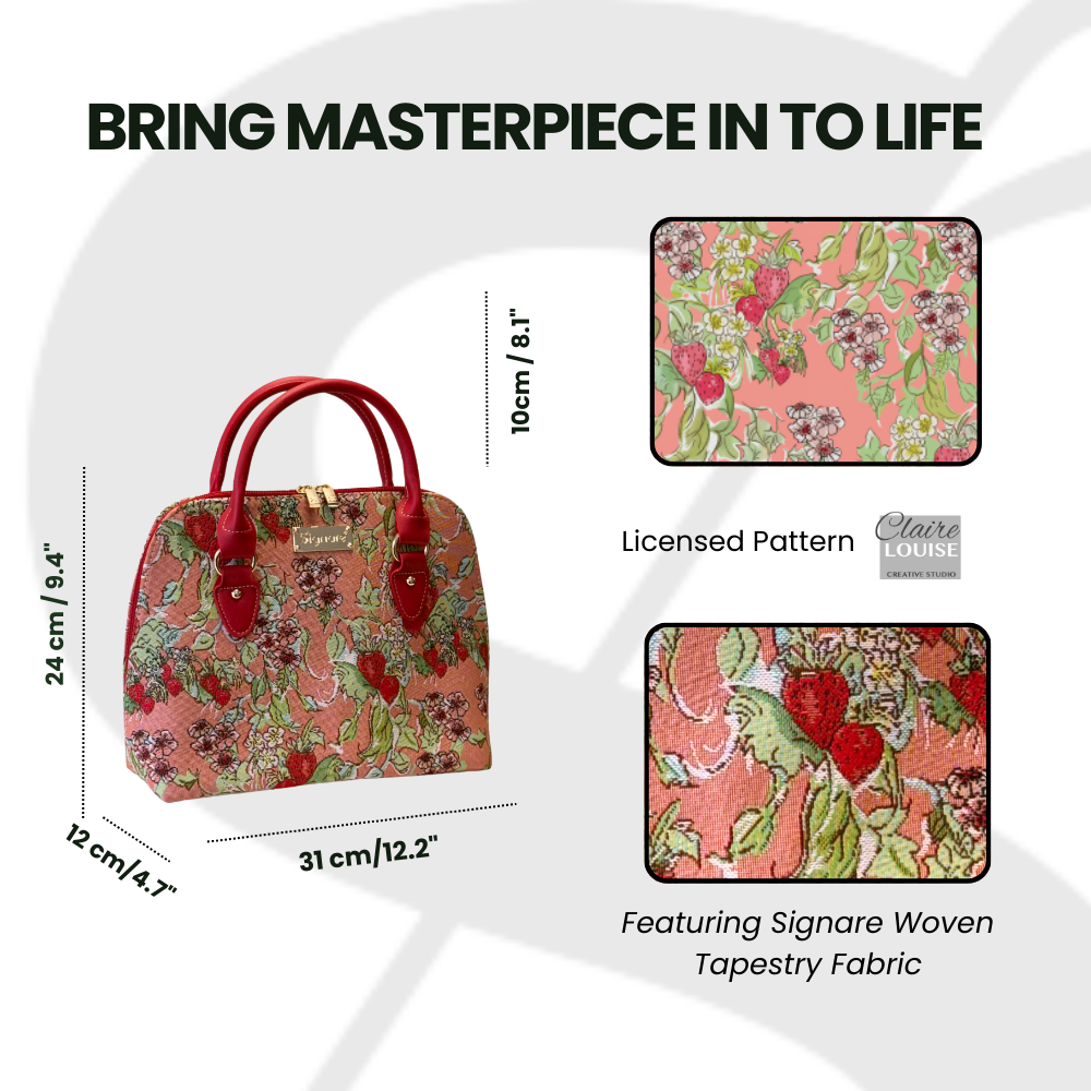 Wild Strawberry Convertible Top Handle Purse Handbag