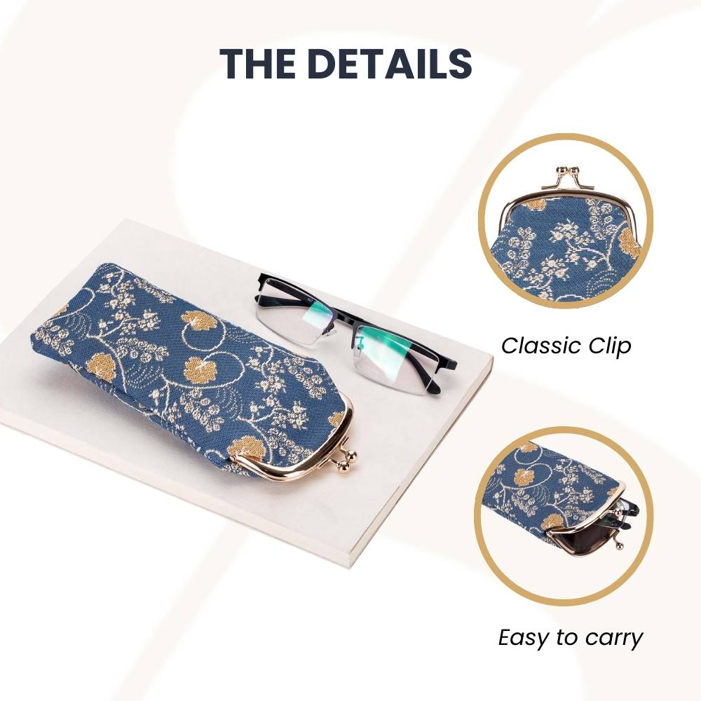Jane Austen Blue Glasses Pouch/ Case