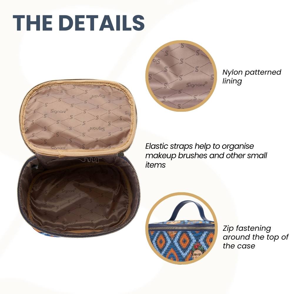 Frida Kahlo Icon Blue Toiletry Bag/ Toiletries Organizer