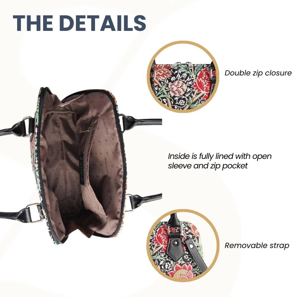 William Morris The Cray Convertible Top Handle Purse Handbag