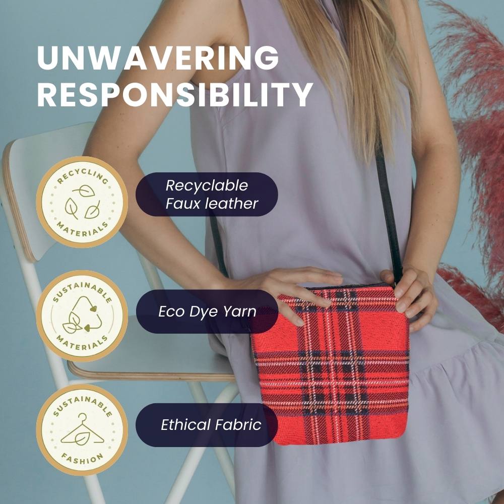Royal Stewart Tartan Red Sling Bag