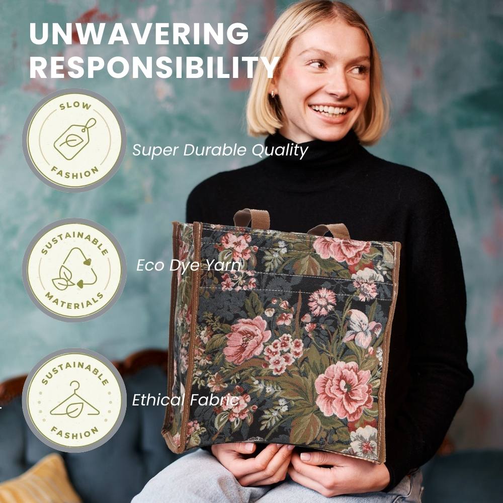 Peony Floral Shopper Bag