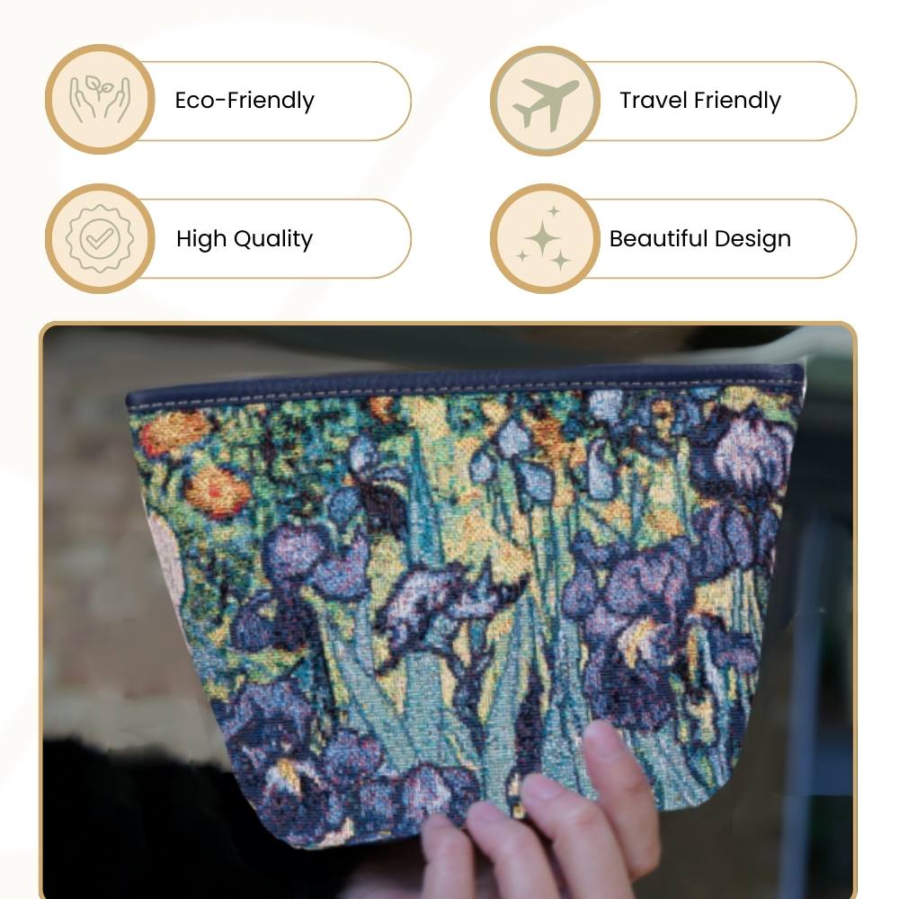 Van Gogh Iris Art Makeup Bag/ Makeup Pouch