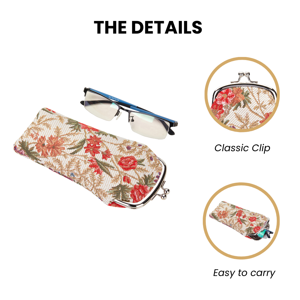 Flower Meadow Floral Glasses Pouch/ Case