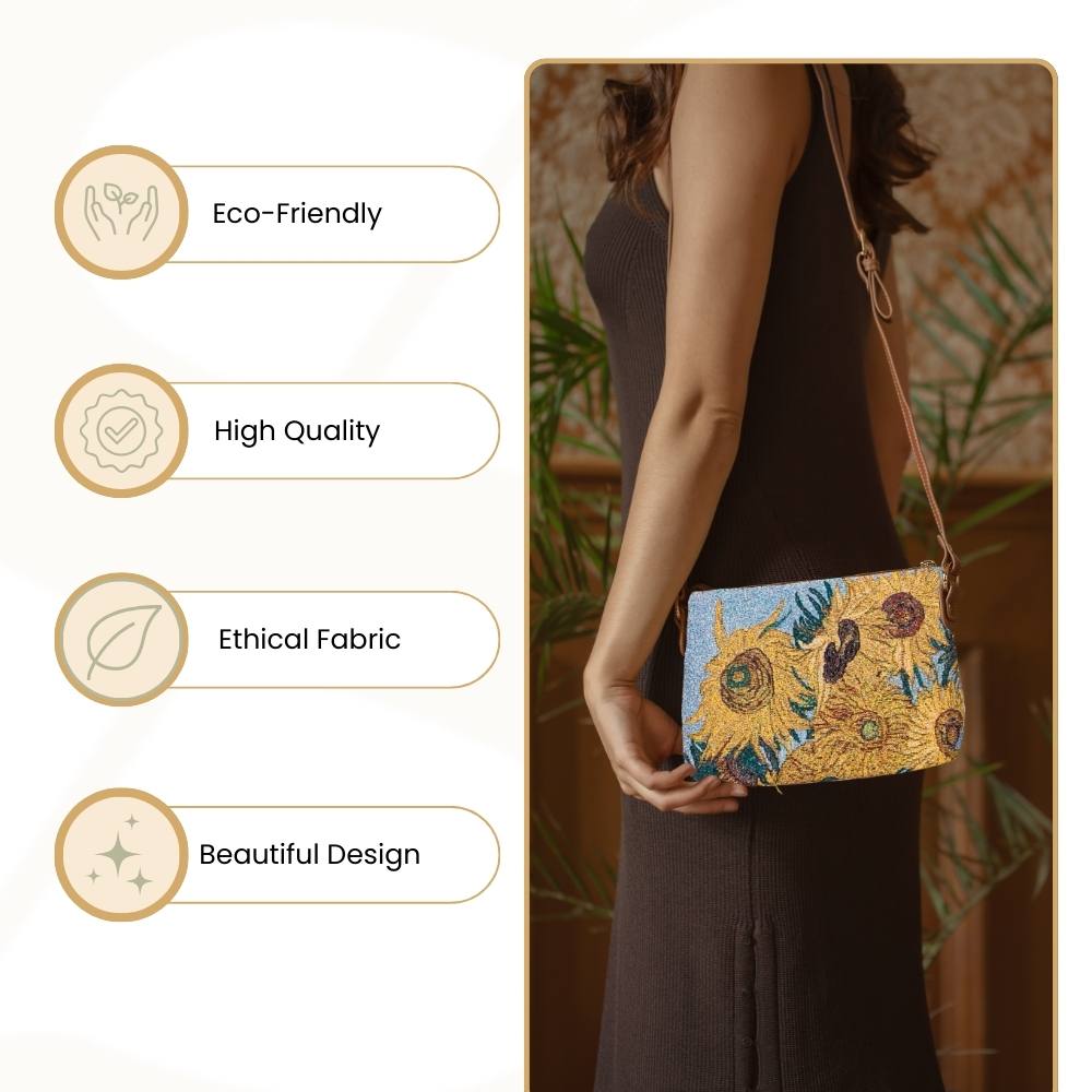 Van Gogh Sunflowers Crossbody Bag