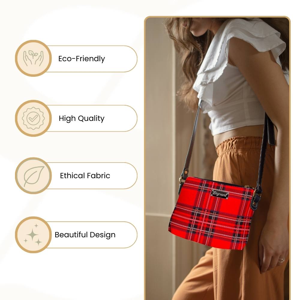 Royal Stewart Tartan Red Crossbody Bag