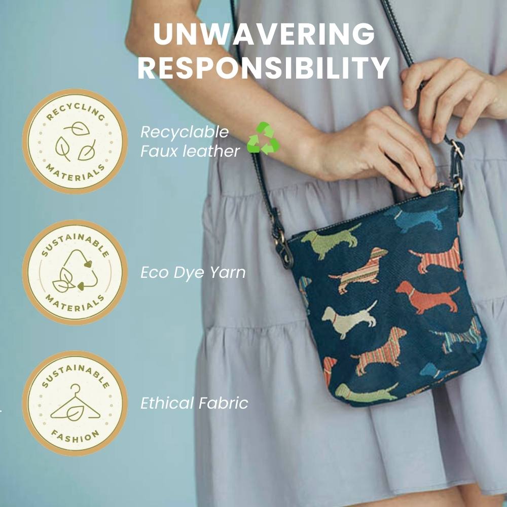 Dachshund Blue Sling Bag