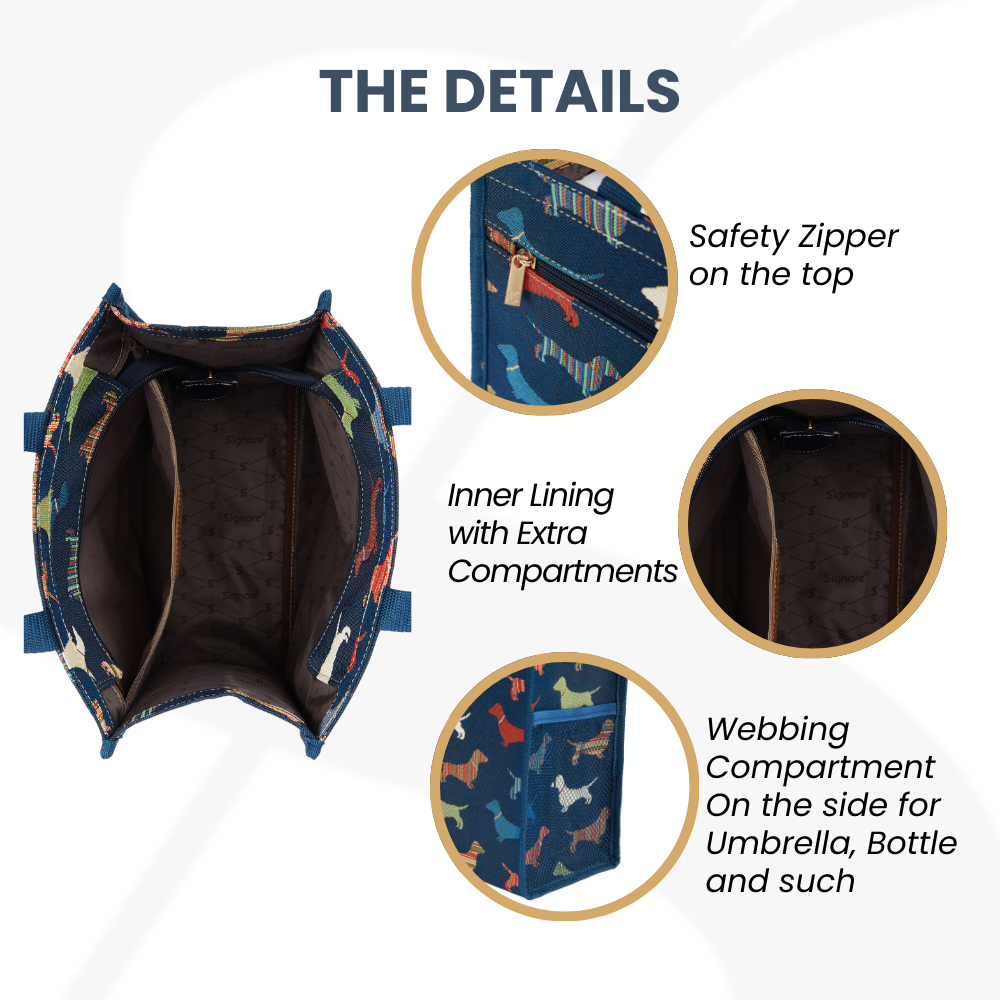 Dachshund Blue Shopper Bag