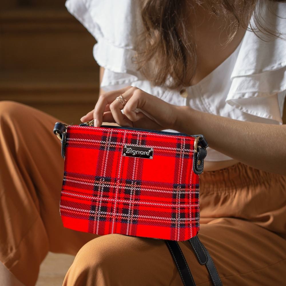 Royal Stewart Tartan Red Crossbody Bag