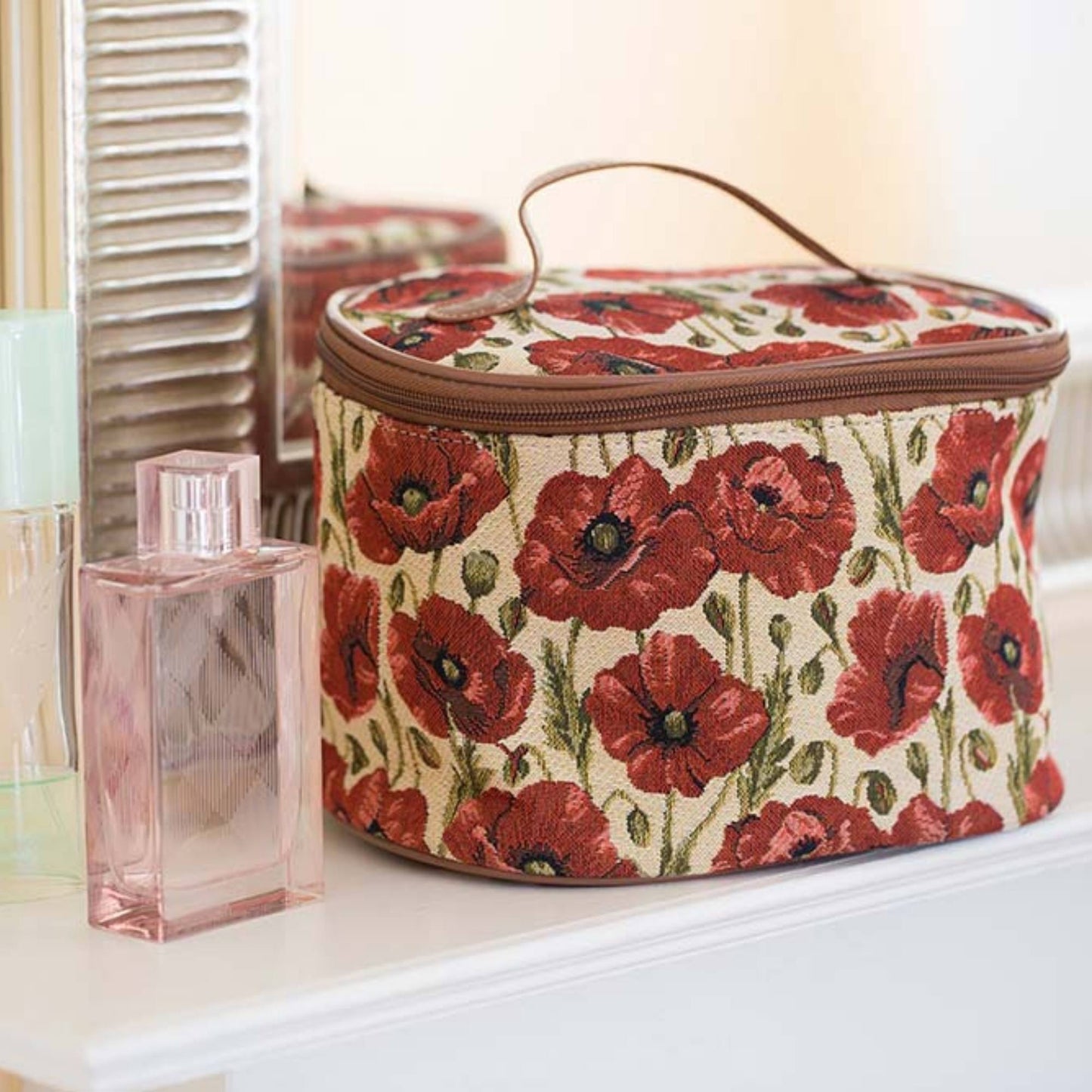 Poppy Red Toiletry Bag/ Toiletries Organizer