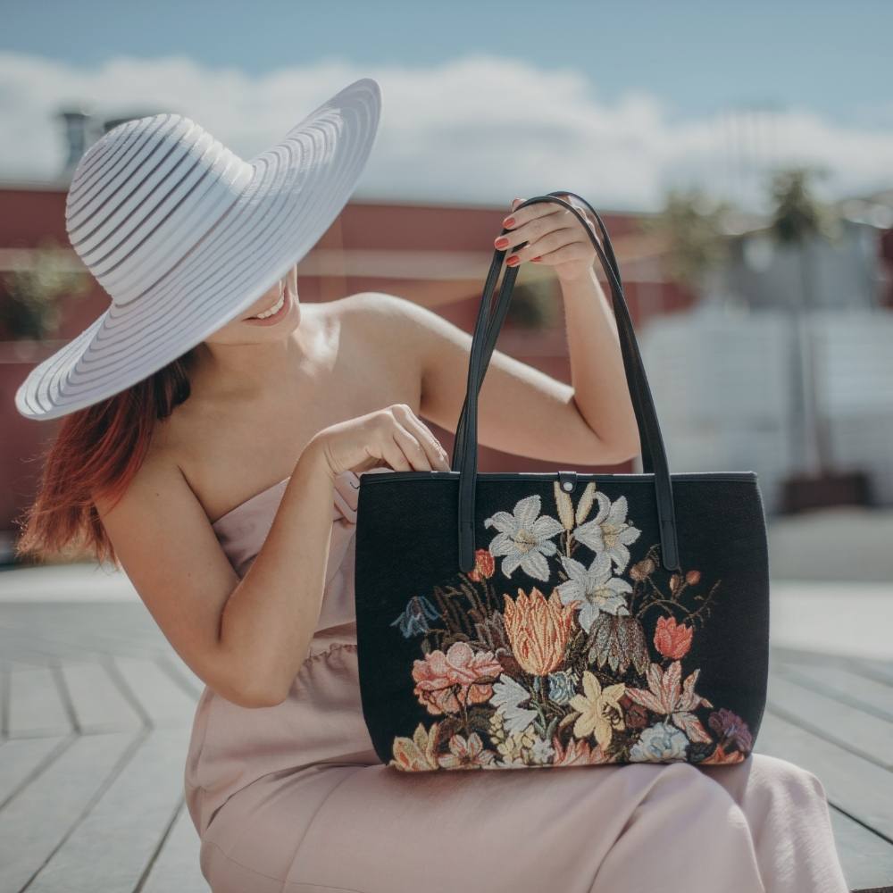 Ambrosius Bosschaert Still Life Shoulder Tote Bag